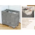 thumbnail image 5 of CHERISHGARD Laundry Hamper 135L Handwoven Rattan Laundry Basket with Lid & Heightened Feet 3 Removable Liner Bags 26x13x26 Inches, 5 of 7