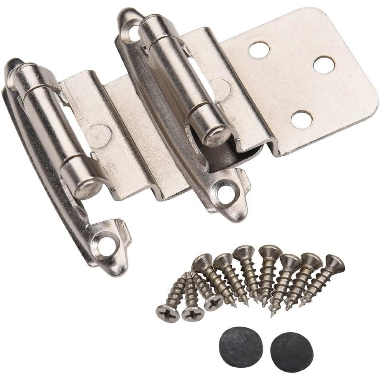 ZQRPCA 62726 Self Closing 3/8 inch Offset Inset Hinges SN (Pack