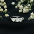 thumbnail image 4 of Rosec Jewels Lab Created Diamond 3 Stone Anniversary Ring (EF-VS Quality) - Ready to Gift, 925 Sterling Silver, US 4.00, 4 of 9