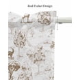thumbnail image 5 of Countryside Brown Linen Curtain Valance for Bedroom/Bathroom/Kitchen/Office/Living/Dining Room Windows,Farmhouse Country Rustic Cottage Rod Pocket Topper Drapes Decorative Cafe Drapery Panel 60x18, 5 of 6
