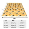 thumbnail image 3 of Bingfone Bee Wasp Print Flannel Fleece Blanket Throw Blanket for Bed,Sofa,Couch,Travel,Camping(40"x30" ), 3 of 8