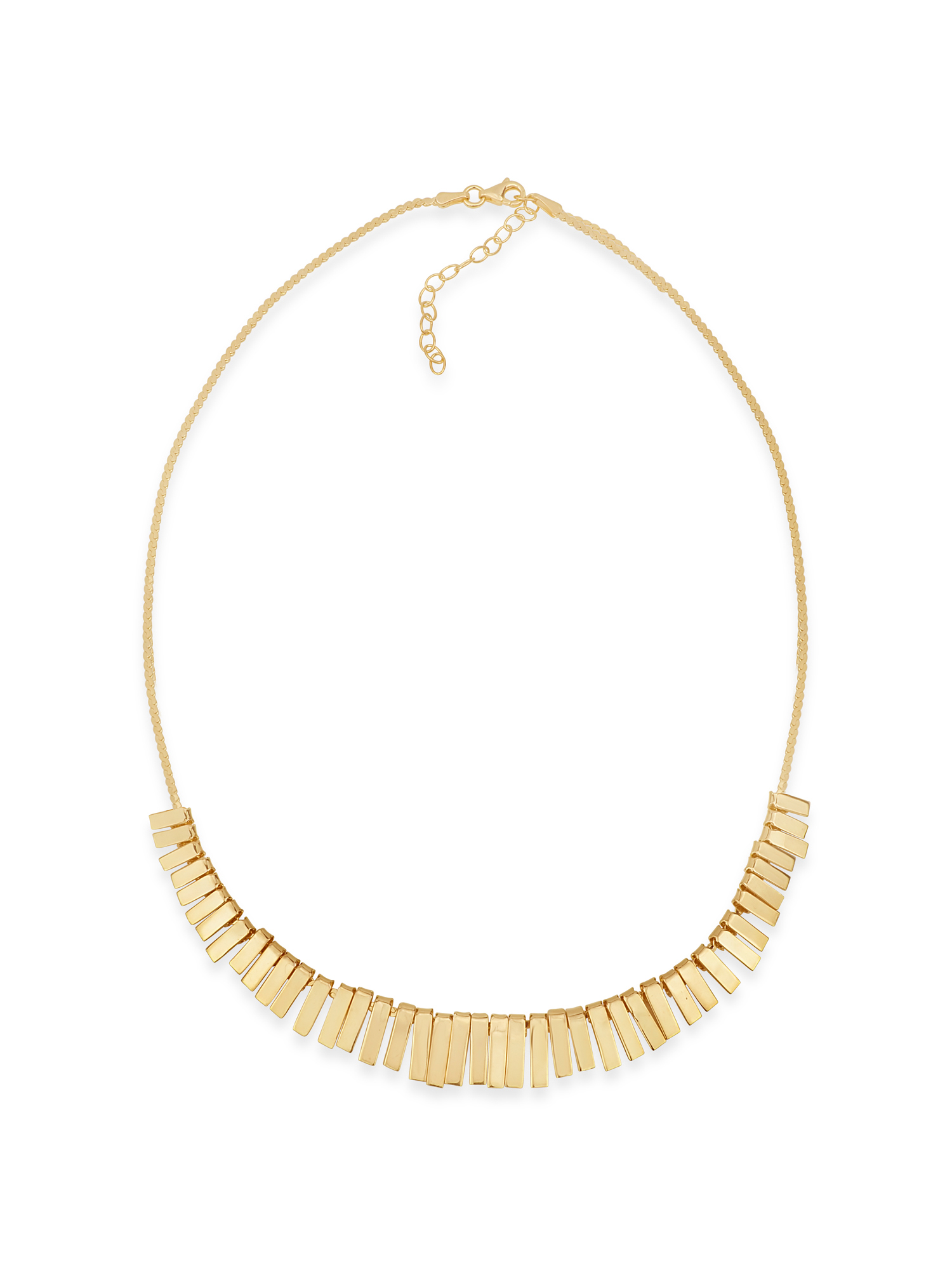 18kt Gold Over Sterling Silver Graduated Detached Cleo Necklace, 18"