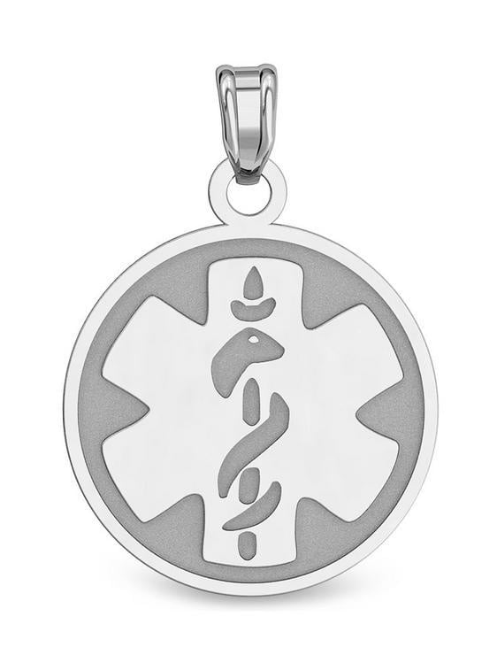 Sterling Silver Rhodium-Plated Medical Jewelry Pendant New Charm
