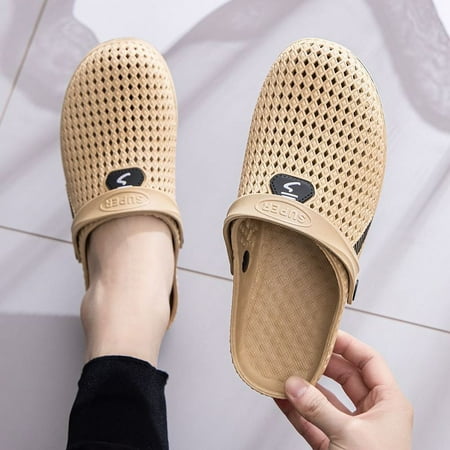 

hole shoes men‘s non-slip breathable work thick bottom summer wear soft bottom beach Baotou men‘s sandals
