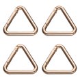 thumbnail image 1 of Uxcell 4 Pcs Triángulo Anillo de Llave de Resorte 1.6 Pulgadas Hebilla de Metal Clip de Resorte para Llaveros Bolsas Carteras Bolsos Colgantes Manualidades Accesorios Decoraciones, Dorado, 1 of 5