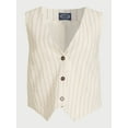 thumbnail image 5 of Scoop Women's and Women's Plus Linen Blend V-Neck Button Vest, Sizes XS-4X, 5 of 5