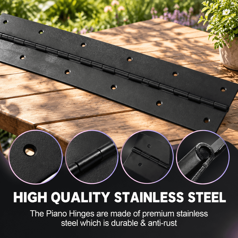 2 Heavy Duty Piano Hinge 24 Inch X 3 Width True 0.060'' Thick Stainless ...