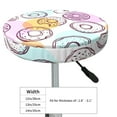 thumbnail image 4 of Xecao's Donuts and Coffee Print Stool Covers offer stylish, washable protection for PU round bar stools, perfect for home or commercial use., 4 of 7