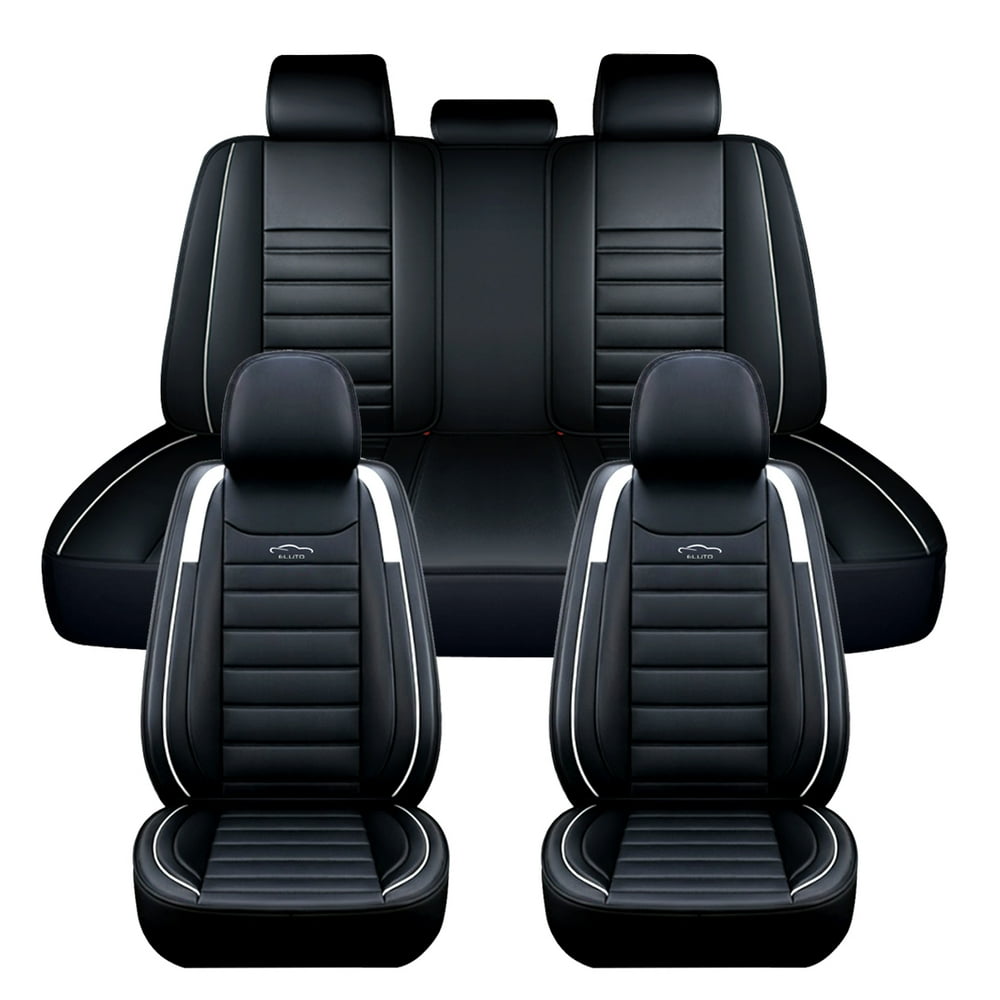 Eluto 5 Seats Car Seat Cover Full Set, Waterproof Leather Car Seat