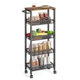 thumbnail image 1 of Carrito rodante VASAGLE de 5 niveles, 22 x 45 x 100 cm, metal y madera, 1 of 7