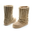 thumbnail image 3 of Lurnyet Women Winter Fuzzy Boots Faux Fur Lined 1.2 inch Sole Calf High, 3 of 5