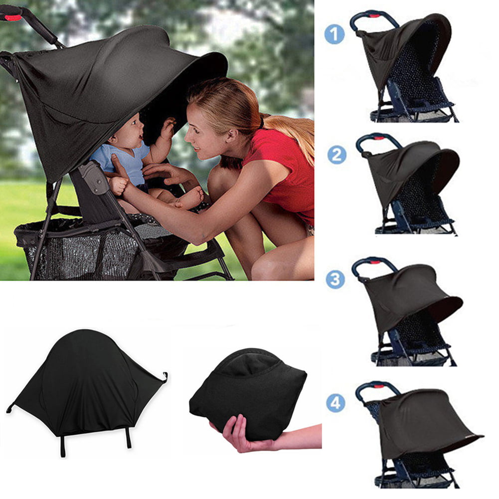 FJ EG_ LX_ FJ Stripe Baby Stroller Pram Car Seat Cover Sun Shade Cloth Canopy 