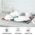 thumbnail image 7 of Yayeee Dish Drying Mat for Kitchen Counter 16"x18" Microfiber Absorbent Pad, Christmas Themed Leaves, 7 of 7