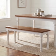 Powell Willow Vanilla White & Honey Brown Bench