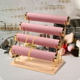 thumbnail image 6 of QccHieUs 4 Tier Bracelet Holder Jewelry Organizer Bangle Display Stand for Dressing Table pink, 6 of 6