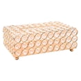 thumbnail image 1 of Manta Crystal Tissue Box Cover Rectangle Golden Bling Tissue Holder Decorative, 1 of 8