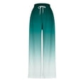 thumbnail image 4 of CQONEPT Women's Oversize Pants Color Block Wide Leg Pants Drawstring Casual Fashion Trousers with Pockets Green 4XL, 4 of 5