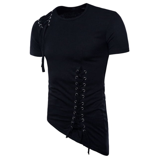 Short Sleeve Shirts for Men Mens Summer New Short Sleeve T-Shirt with Irregular Design Knitting Rope Blouse Mens Shirts Short Sleeve Mens Short Sleeve Shirts Men Shirts Short Sleeve