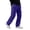 Purple, variant on UDAUDU Men's Cargo Sweatpants Baggy Wide Leg Fleece Casual Joggers Cotton Loose Fit Drawstring Elastic Waist Pants with Pockets Brown 3XL