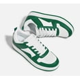 thumbnail image 6 of LUCKY STEP Womens Fashion Faux Leather Sneakers Low Top Lace Up Casual Shoes,Green&white, 6 of 10