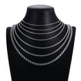 thumbnail image 3 of 1Pc Stainless Steel Square Rolo Stainless Steel Chain Necklace Round Box Necklace Men Women Width 2mm-5mm, 3 of 5