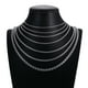thumbnail image 3 of 1Pc Stainless Steel Square Rolo Stainless Steel Chain Necklace Round Box Necklace Men Women Width 2mm-5mm, 3 of 5
