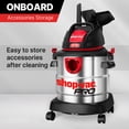 thumbnail image 2 of Aspiradora para productos húmedos y secos Shop-Vac, 5 galones, 4.5 Peak HP, acero inoxidable, 2 of 7