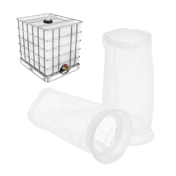 IBC Lid Filter 210mm Long Washable Nylon Fine Mesh Filter for Rainwater Tank 2 Pack
