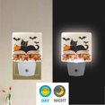 thumbnail image 2 of Yayeee LED Plug in Night Light for The Home with Auto Dusk to Dawn Light Sensors, 2 Pack, Orange Halloween Cat, 2 of 6