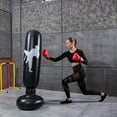thumbnail image 5 of BLEEUS 1.6m Inflatable Boxing Bag Training Tumbler Sandbag Stand Pillar Fitness Supplies (Black 1), 5 of 8
