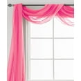 thumbnail image 3 of 37" x 216" - Hot Pink Sheer Window Scarf Valance Topper Draping Extra Long, 3 of 5