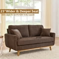 thumbnail image 3 of Aukfa Deep Seat Sofa Couch 65" Loveseat w/ 2 Pillows for Living Room Bedroom, Corduroy, Brown, 3 of 10