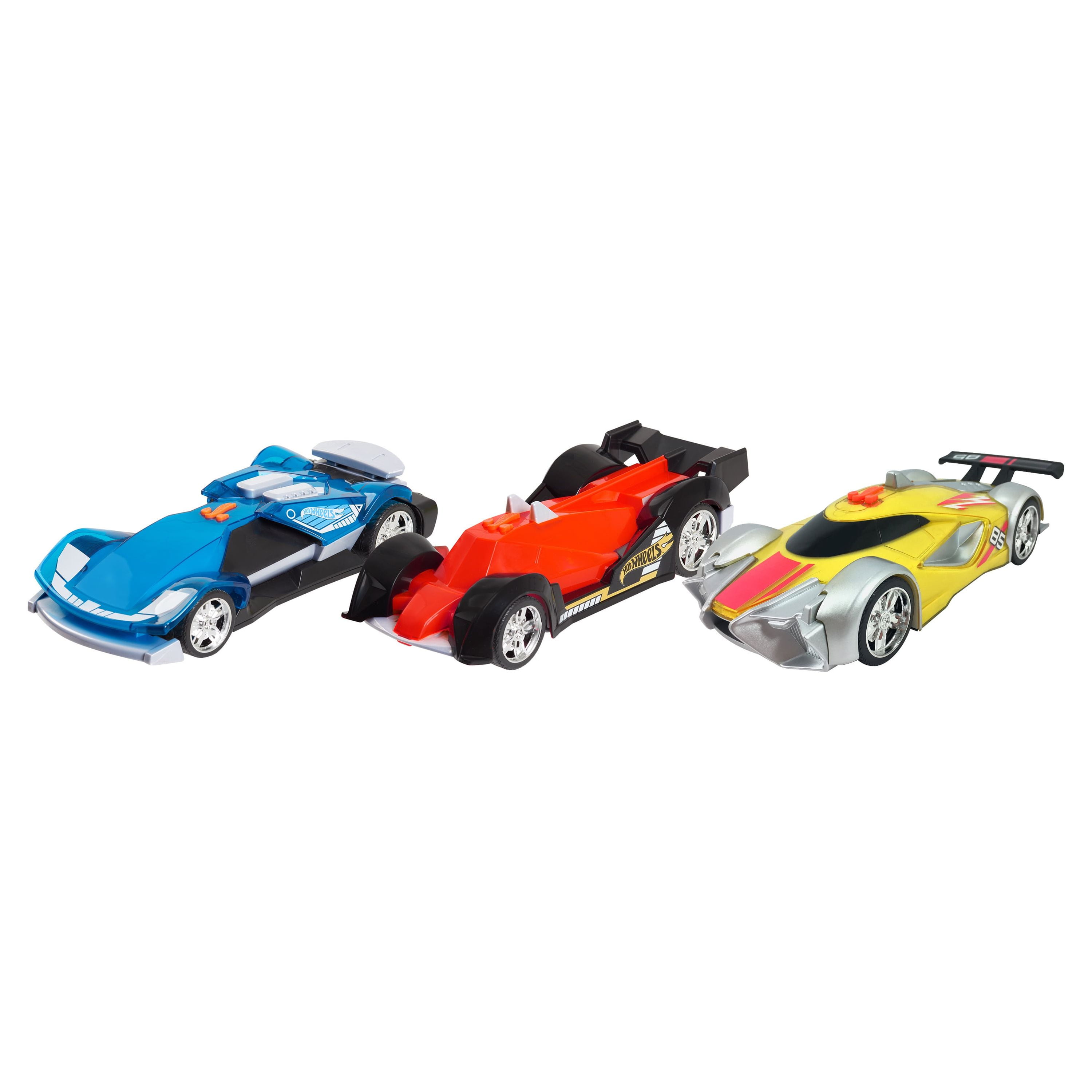 Hot Wheels Color Crashers Hi-Tech Missile, Motorized Toy Car with Lights & Sounds, Red