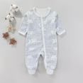 thumbnail image 2 of Yoyauz Baby Jumpsuit Cute Cartoon Foot Jumpsuit Organic Cotton Jumpsuit Suitable For 0~12m Babies, 2 of 11