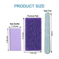 thumbnail image 4 of LVKN Disposable Pedicure Kit, 100 Pcs Blue Pedicure Liners, 100 Pcs Disposable Pedicure Kit 3 in 1 (Purple Pumice Pad, Wood Nail File 100/180 Grit, Purple Mini Buffer 100/180 Grit) 200 Counts, 4 of 7