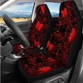thumbnail image 5 of XYZCANDO Red Bow Spider Web 14 Pieces Auto Seat Covers Full Set Steering Wheel Cover Center Console Pad Seat Belt Covers Headrest Covers Cup Coasters for Most Cars SUVs Sedans, 5 of 7