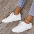 thumbnail image 6 of KELINFONG Women's Comfortable Walking Shoes Tennis Athletic Casual Lace up Sneakers Casual White Shoes, 6 of 7