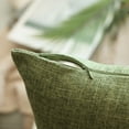 thumbnail image 2 of Phantoscope Textural Faux Linen Decorative Throw Pillow Cover for Bed and Couch, 20" x 20", Green, 2 Pack, 2 of 5