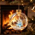 thumbnail image 4 of Light-Up Christmas Balls, Glowing Christmas Story Ornament, Light-Up Mini Holiday Scene with Warm LED Light, 4 of 7