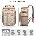 thumbnail image 3 of Geometric Pattern Cooler Backpack – Waterproof Insulated Backpack Cooler with Minimalist Style, Leak-Proof Design for Beach Days, Office, and Travel, 3 of 6