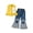 Yellow, variant on XINXIAOO Toddler Girls Clothes Sleeveless Shirt Flare Jeans Pant Outfits for Girl Bell Bottom Kids Girls Clothing Set Summer Fall Fashion Outfits 7-8 Years