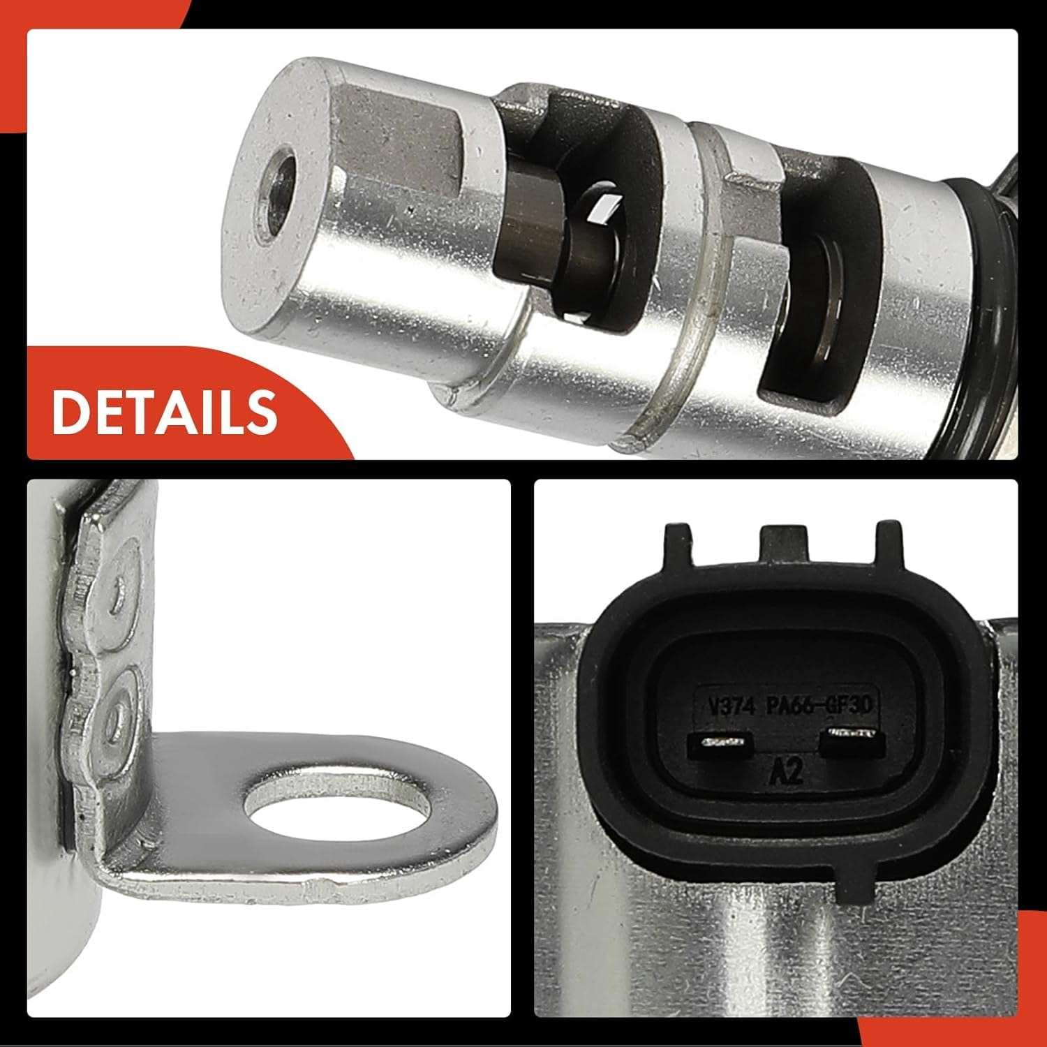 A-Premium Engine Variable Valve Timing (VVT) Solenoid Compatible with Mitsubishi Outlander 2007-2020, 3.0L, Replace# K5T45593, 1028A053