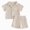 L101-Beige, variant on Toddlers and Baby Boys' Summer Clothes Infant Boy Button-town Shirt and Short Set Outfits(L101-Green,0-6 M)