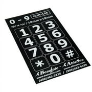 Telephone Stickers - White on Black - Numbers Only