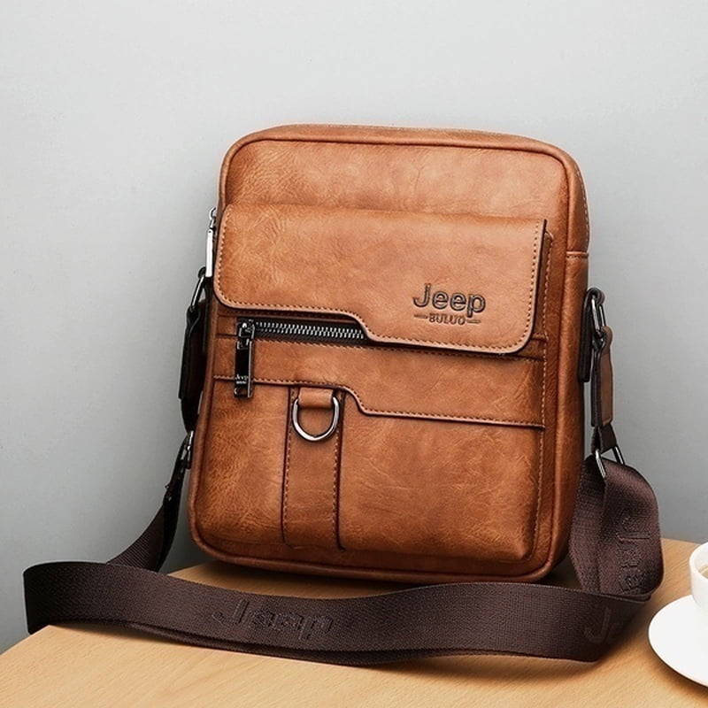 New Luxury Brand Men Messenger Bags Crossbody Business Casual Handbag Male  Spliter Leather Shoulder Bag Large Capacity 