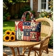 thumbnail image 4 of YYDENG USA 250th Anniversary Patriotic Tote Bag, Red White Blue Handbag, Durable Reusable Shoulder Bag for Independence Day, Daily Commute & Casual Use, 4 of 4