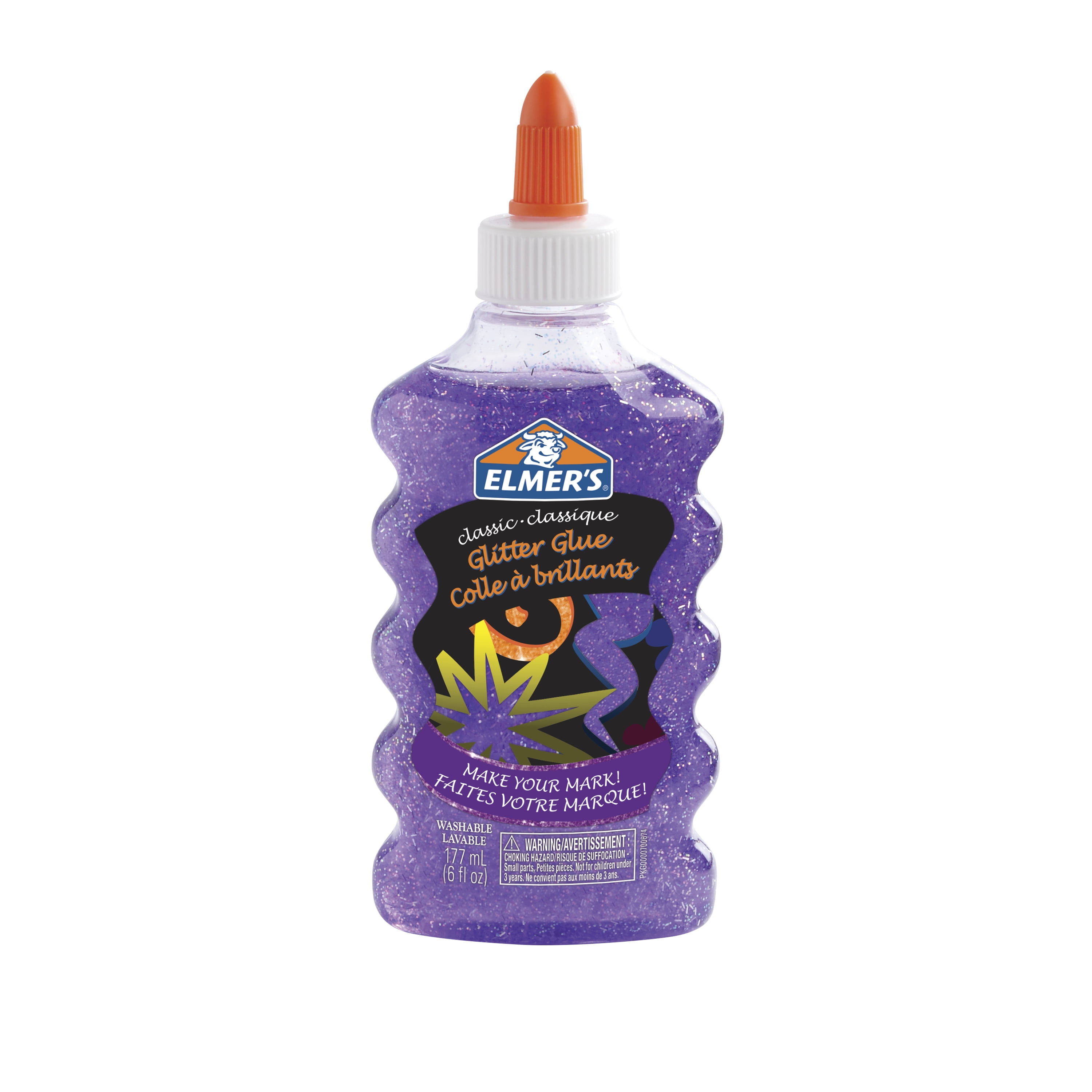 Elmer's Washable Glitter Glue, Purple, 6 oz. - Walmart.com ...