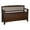 Walnut, variant on Riverbay Furniture 18" Flip Top Slat Back Wood Storage Bench in Walnut Brown