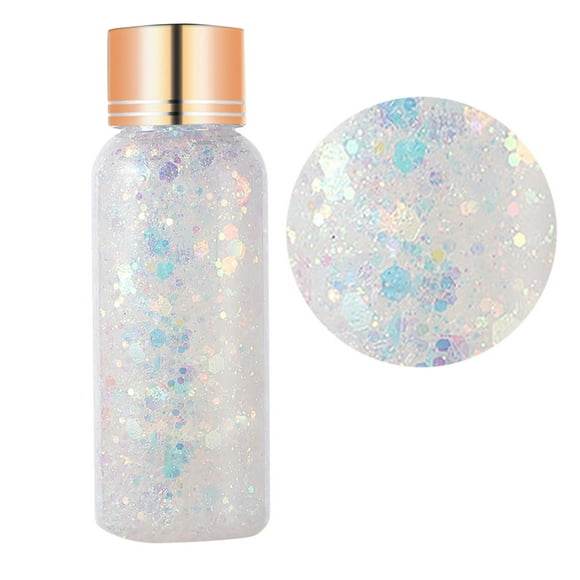 1Pcs Sparkling Liquid 30Ml Cosmetic Long Glitter Chunky Nails Hair Body Gel Glitter Eyeshadow Sequins Lasting Glitter Festival Makeup Face Mermaid, Makeup Eye Shadow