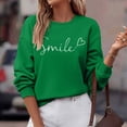thumbnail image 4 of Bibifish Womens Sweatshirts Graphic Long Sleeve Crewneck Sweatshirts Funny Letter Printed Daily Home Outdoor Workout Pullover Tops, 4 of 8